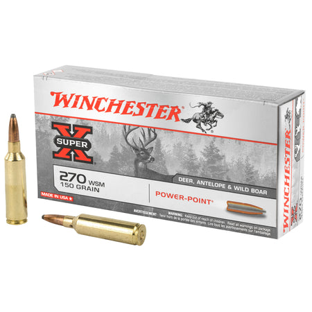 Winchester .270 WSM Super-X Power-Point Pointed Soft Point 150 Grain 20/Box