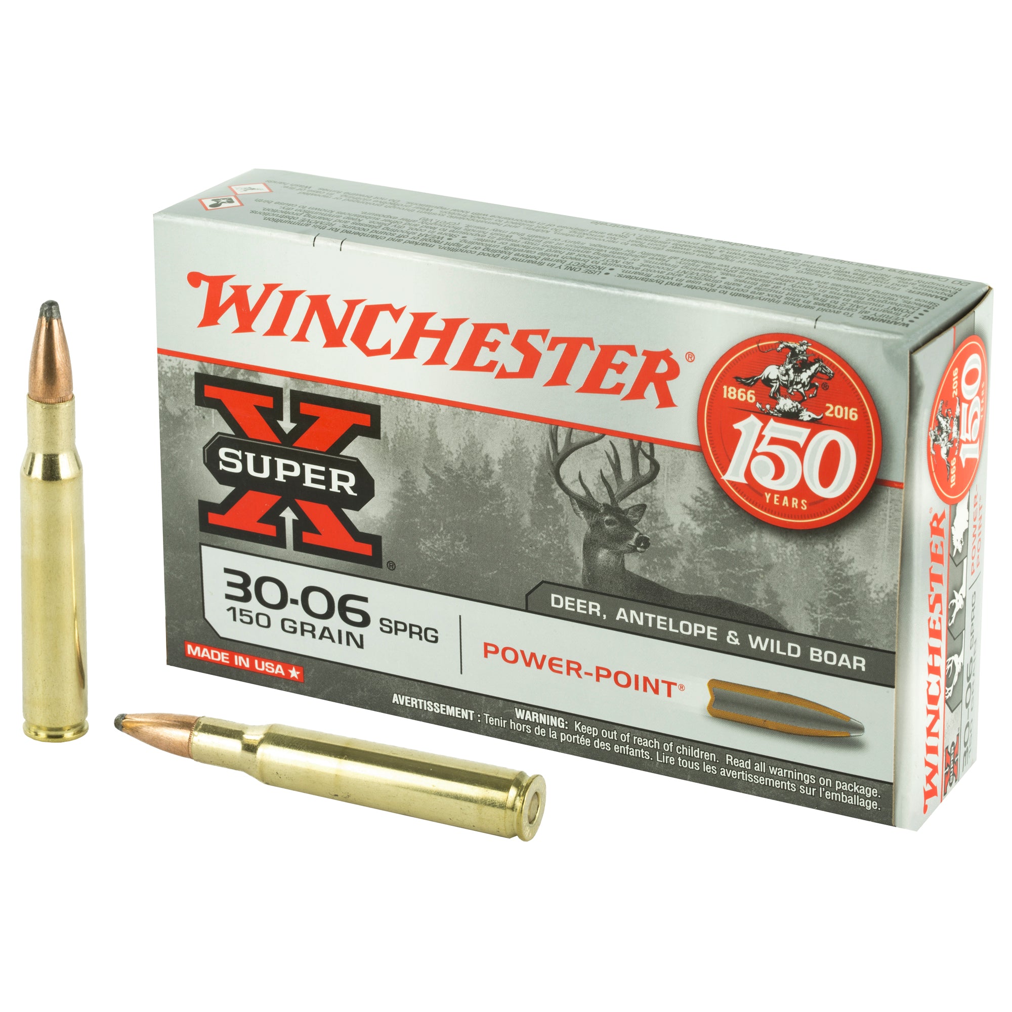 Winchester .30-06 Springfield Super-X Power-Point Pointed Soft Point 150 Grain 20/Box
