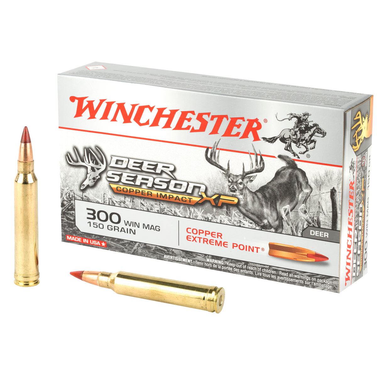 Winchester .300 Winchester Mag Copper Impact Copper Extreme Point Lead-Free 150 Grain 20/Box