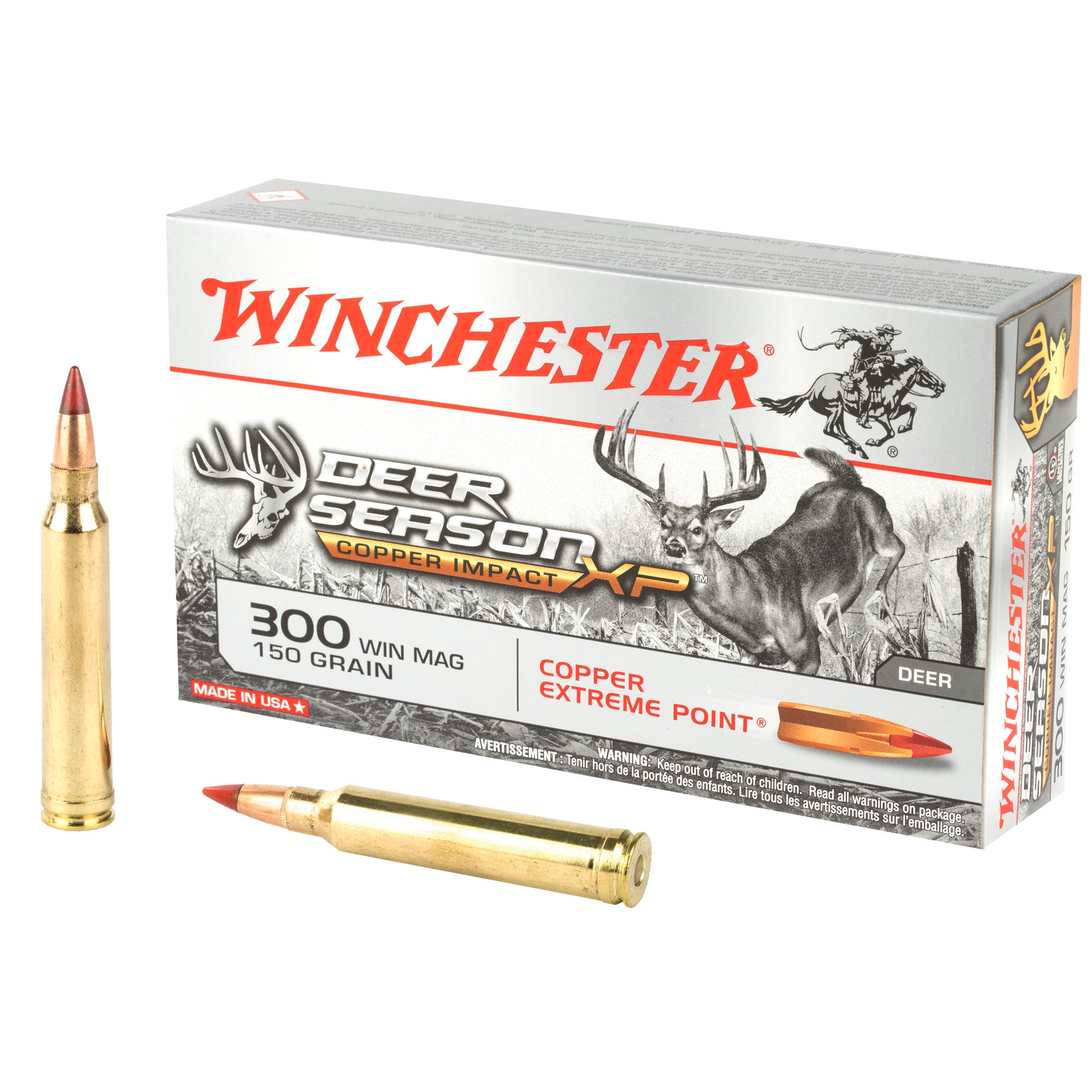 Winchester .300 Winchester Mag Copper Impact Copper Extreme Point Lead-Free 150 Grain 20/Box