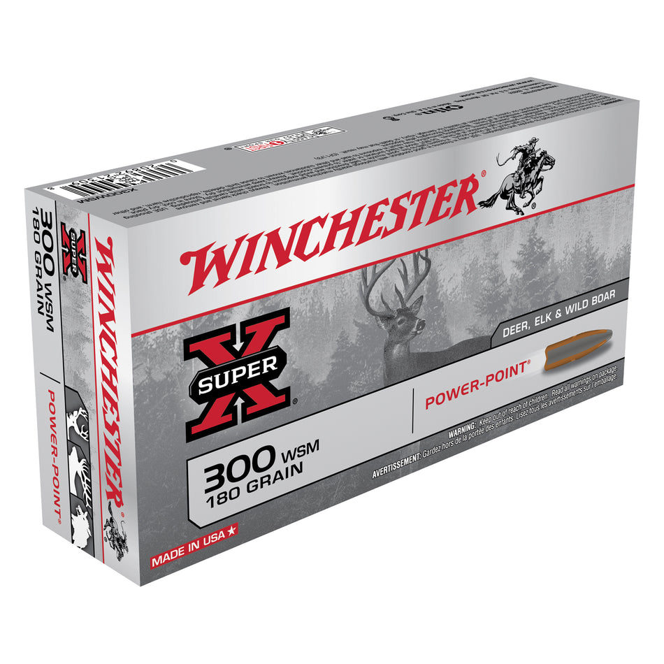 Winchester .300 WSM Super-X Power-Point Pointed Soft Point 180 Grain 20/Box