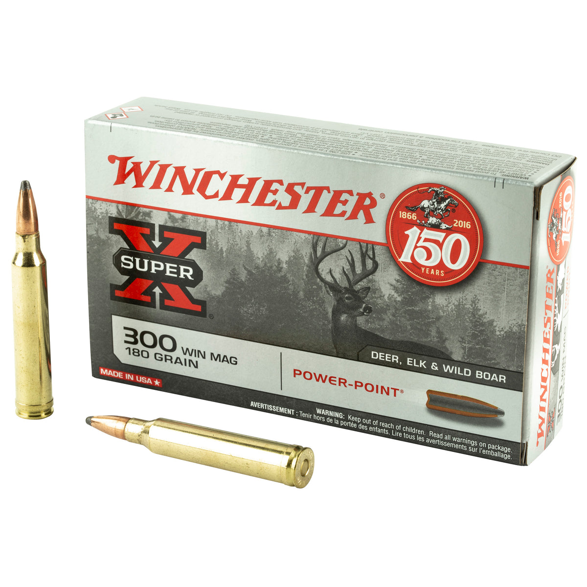 Winchester .300 Winchester Mag Super-X Power-Point Pointed Soft Point 180 Grain 20/Box