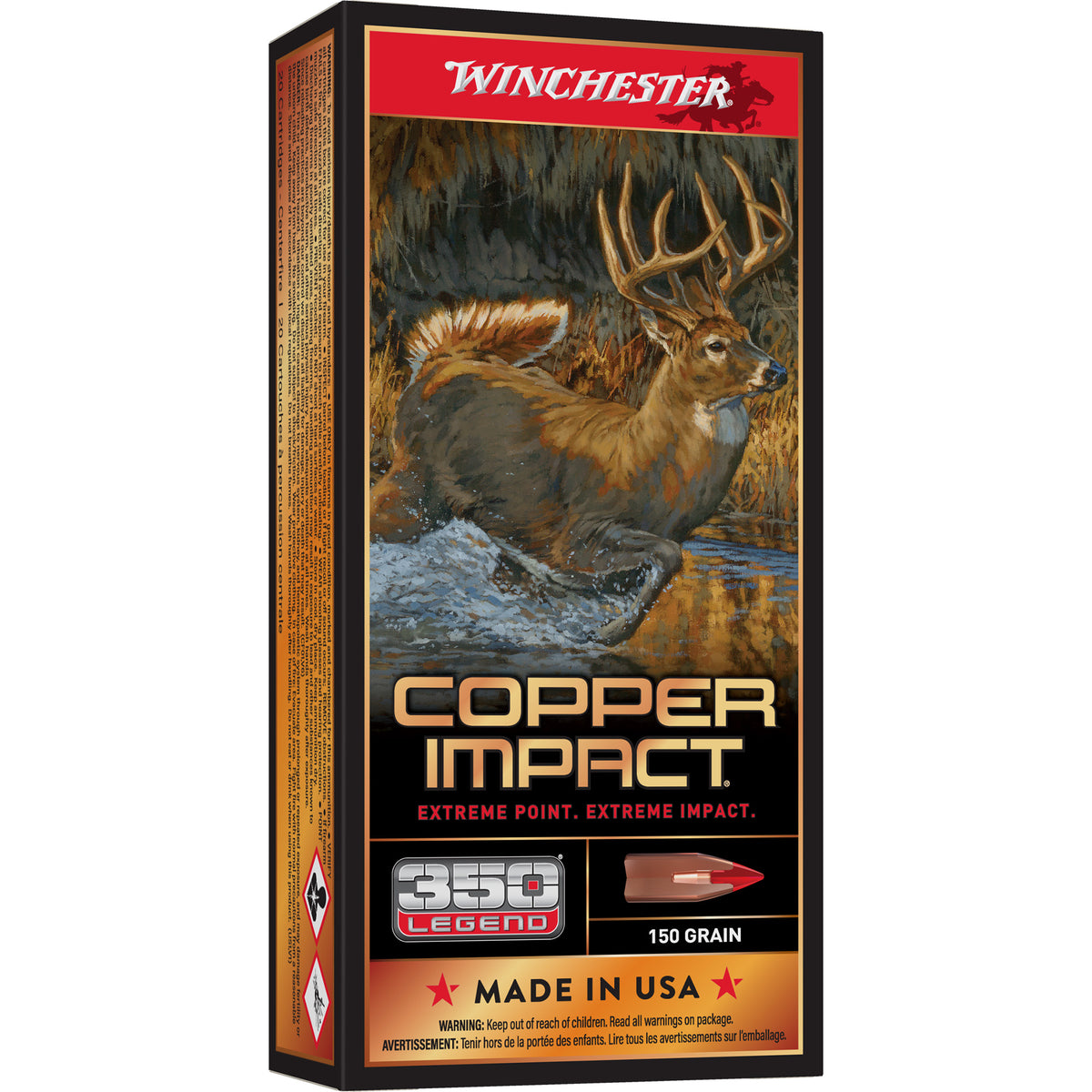 Winchester .350 Legend Deer Season XP Copper Impact Copper Extreme Point Lead-Free 150 Grain 20/Box