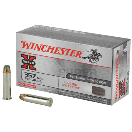 Winchester .357 Magnum Super-X Jacketed Soft Point 158 Grain 50/Box
