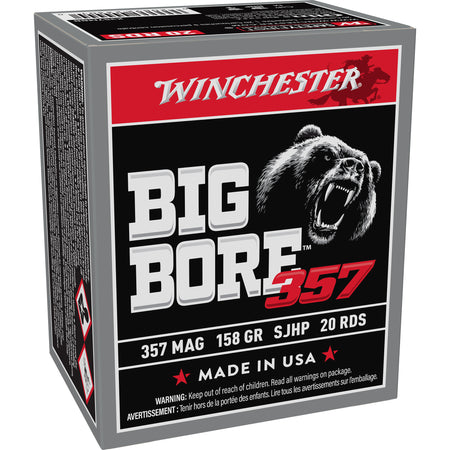 Winchester .357 Magnum Big Bore Semi Jacketed Hollow Point 158 Grain 20/Box
