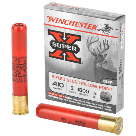 Winchester .410 Bore Super-X Hollow Point Rifled Slug Slug 1/4 oz 3 in 5/Box
