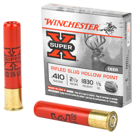 Winchester .410 Bore Super-X Hollow Point Rifled Slug Slug 1/5 oz 2.5 in 5/Box