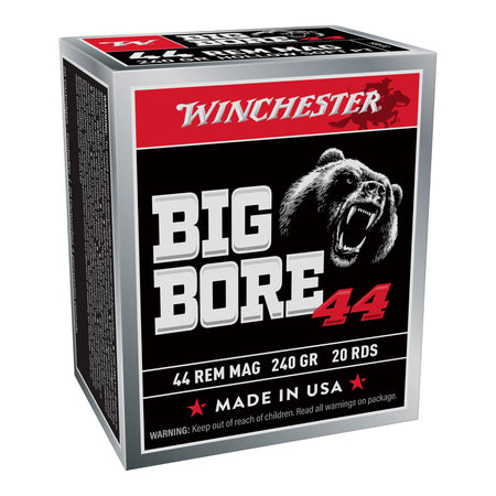 Winchester .44 Magnum Big Bore Semi Jacketed Hollow Point 240 Grain 20/Box