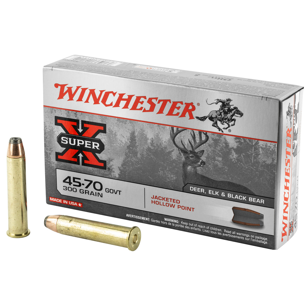 Winchester .45-70 Government Super-X Jacketed Hollow Point 300 Grain 20/Box