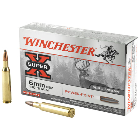Winchester 6mm Remington Super-X Power-Point 100 Grain 20/Box