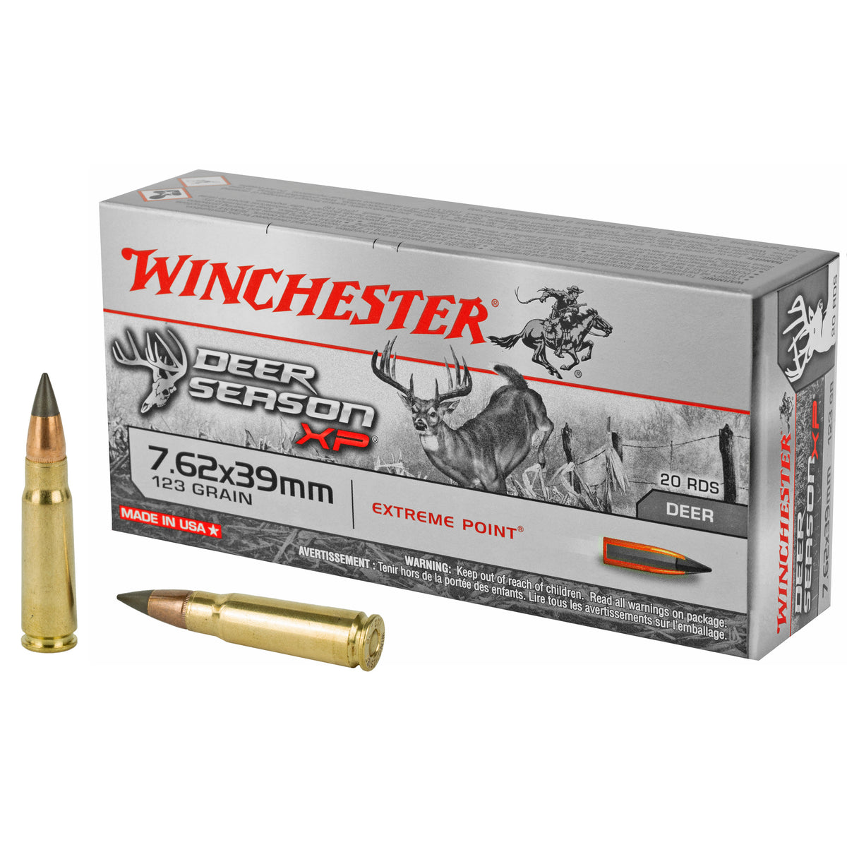 Winchester 7.62x39mm Deer Season XP Extreme Point 123 Grain 20/Box