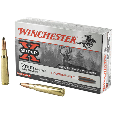 Winchester 7mm Mauser Super X Power-Point 145 Grain 20/Box