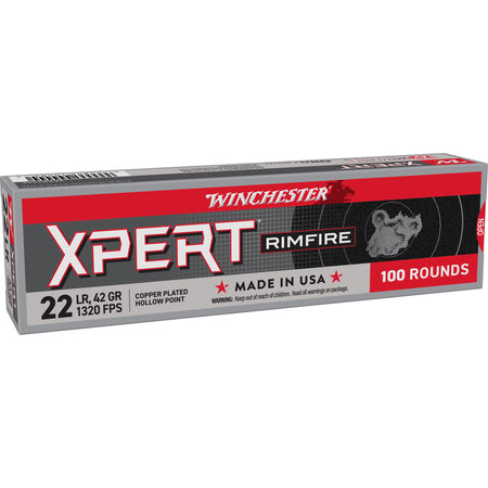 Winchester .22 Long Rifle XPERT RIMFIRE Copper Plated Hollow Point 42 Grain 100/Box