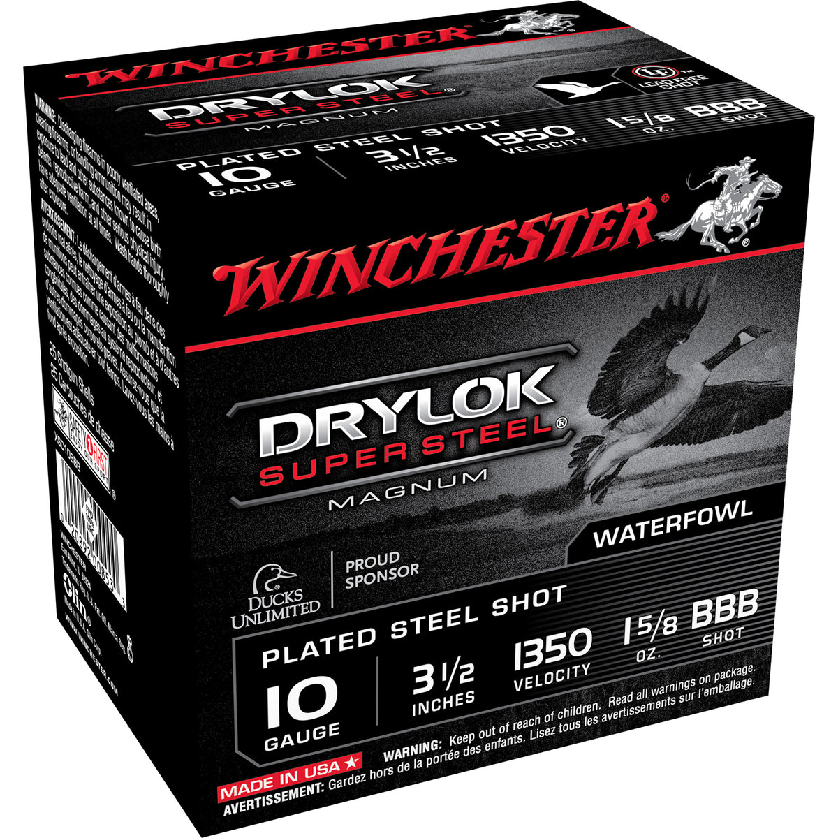 Winchester 10 Gauge Drylok Super Steel Magnum BBB 1-5/8 oz 3.5 in 25/Box
