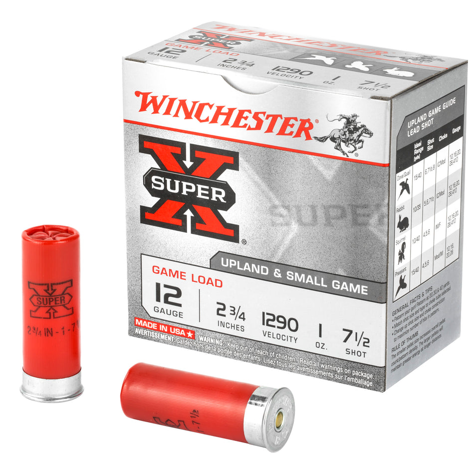 Winchester 12 Gauge Super-X Game Load #7.5 1 oz 2.75 in 25/Box [Item 4352]