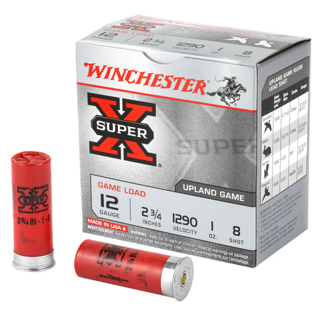 Winchester 12 Gauge Super-X Game Load #8 1 oz 2.75 in 25/Box [Item 4414]
