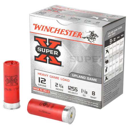 Winchester 12 Gauge Super-X Heavy Game Load #8 1-1/8 oz 2.75 in 25/Box [Item 4349]
