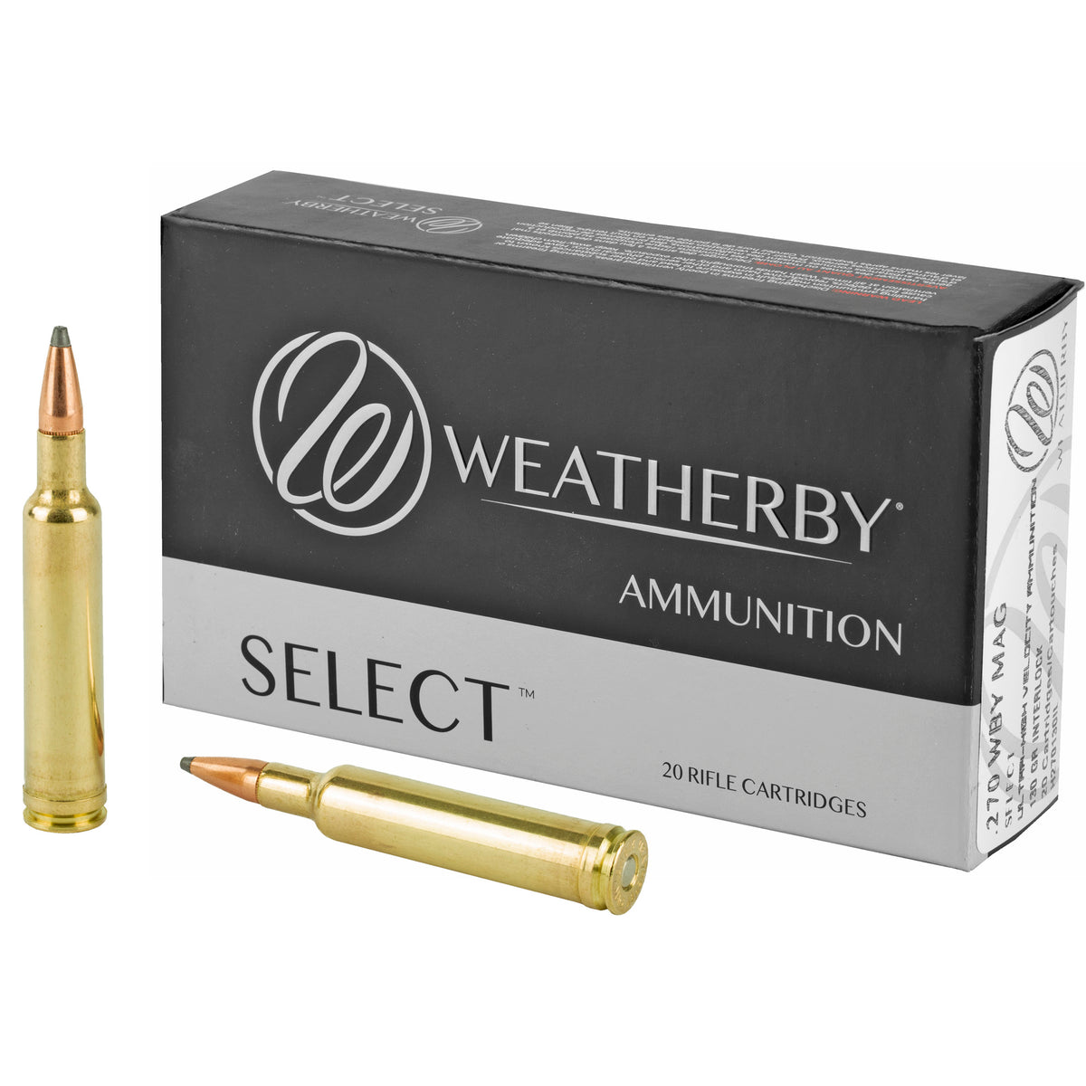 Weatherby H270130IL Select Hornady Interlock 130 Grain .270 Weatherby Mag 3400 fps