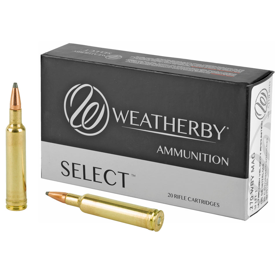 Weatherby H270130IL Select Hornady Interlock 130 Grain .270 Weatherby Mag 3400 fps