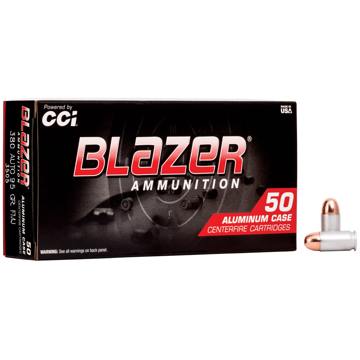 Blazer .380 ACP/Auto Aluminum Total Metal Jacket 95 Grain 50/Box