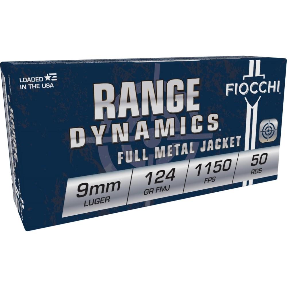 Fiocchi 9mm Luger / Parabellum Range Dynamics Full Metal Jacket 124 Grain 1000/Box