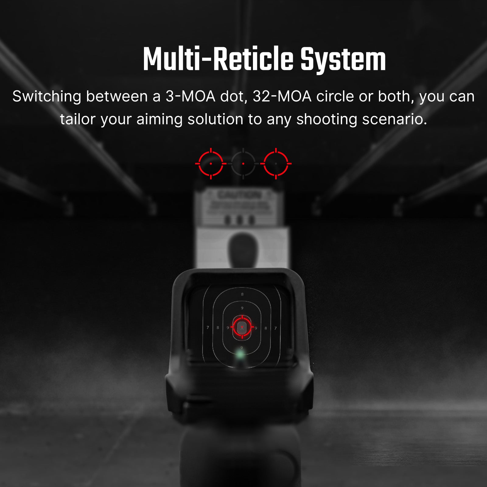 Osight C 3 MOA Dot & 32 MOA Circle Multi-Reticle System Red Dot