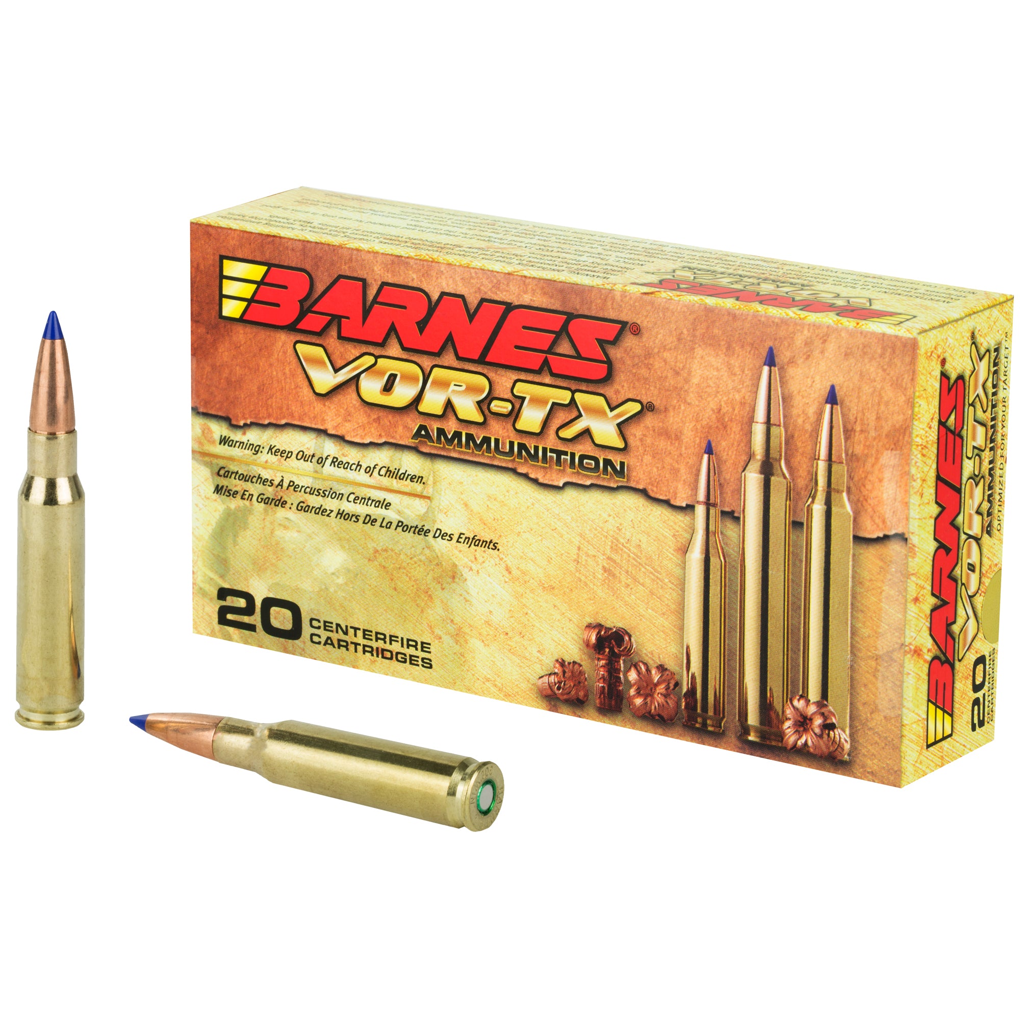 Barnes .308 Win / 7.62x51mm VOR-TX Tipped TSX Boat Tail 150 Grain 20/Box