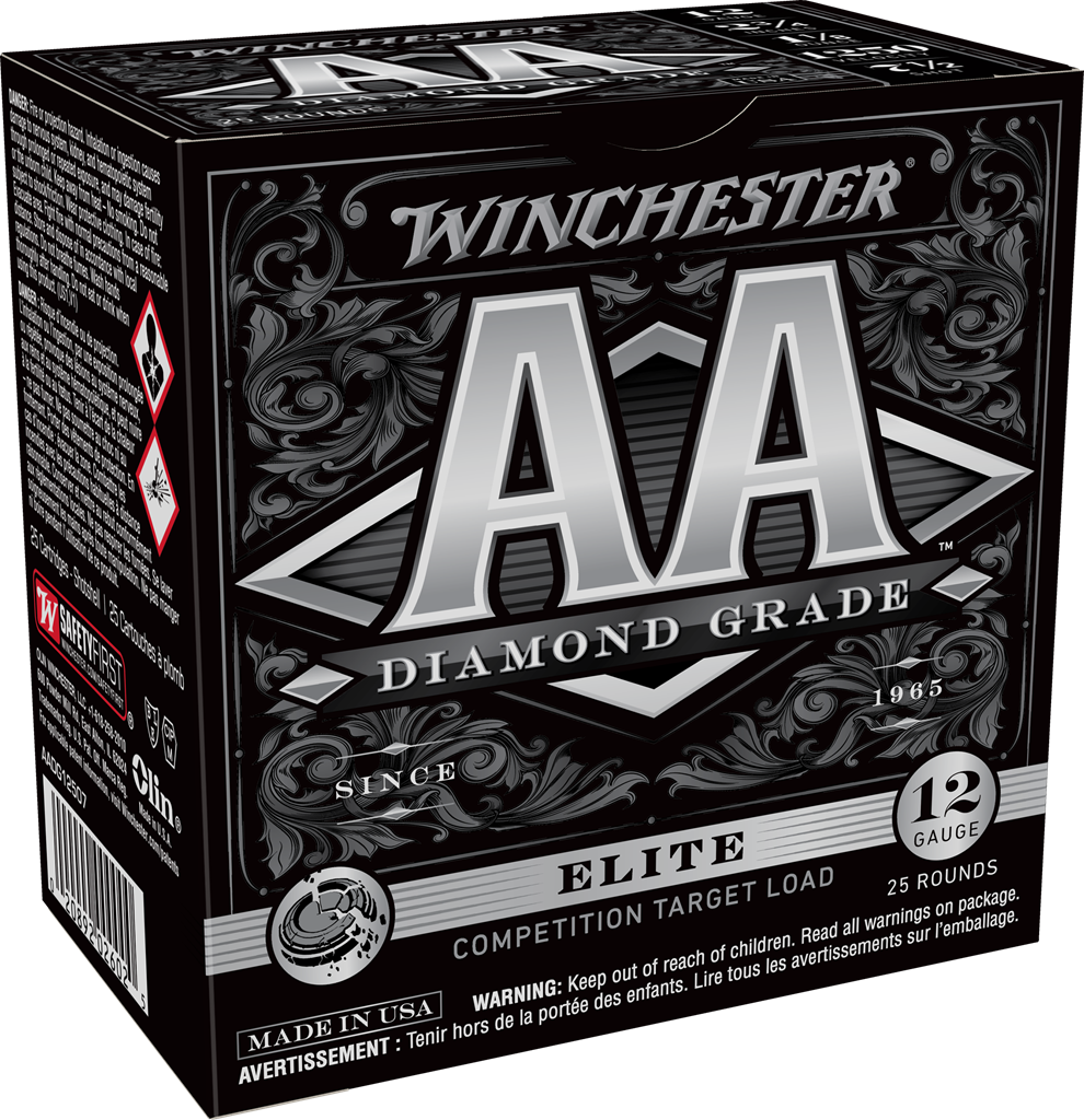 Winchester 12 Gauge AA Diamond Grade Elite Competition Target Load 1250 #7.5 1-1/8 oz 2.75 in 25/Box 1250 FPS