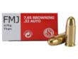 Sellier and Bellot .32 ACP Handgun Full Metal Jacket 73 Grain 50/Box [Item 6652]