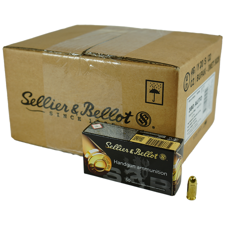 Sellier and Bellot .380 ACP/Auto Handgun Full Metal Jacket 92 Grain 1000/Box