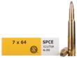 Sellier and Bellot 7x64mm Brenneke Rifle Soft Point Cut-Through Edge 173 Grain 20/Box [Item 6755]