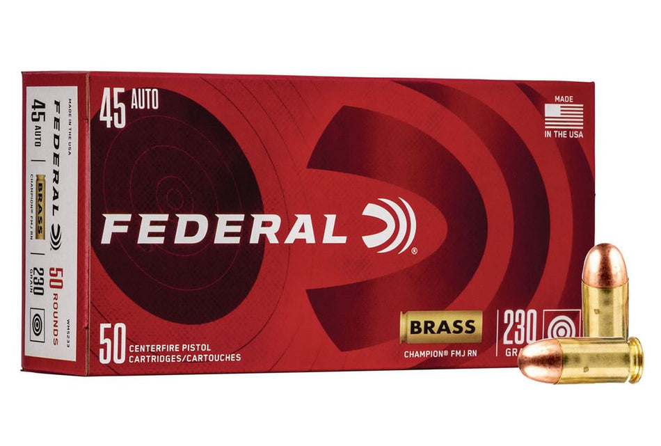 Federal .45 ACP/Auto Champion Training Full Metal Jacket 230 Grain 50/Box [Item 440]