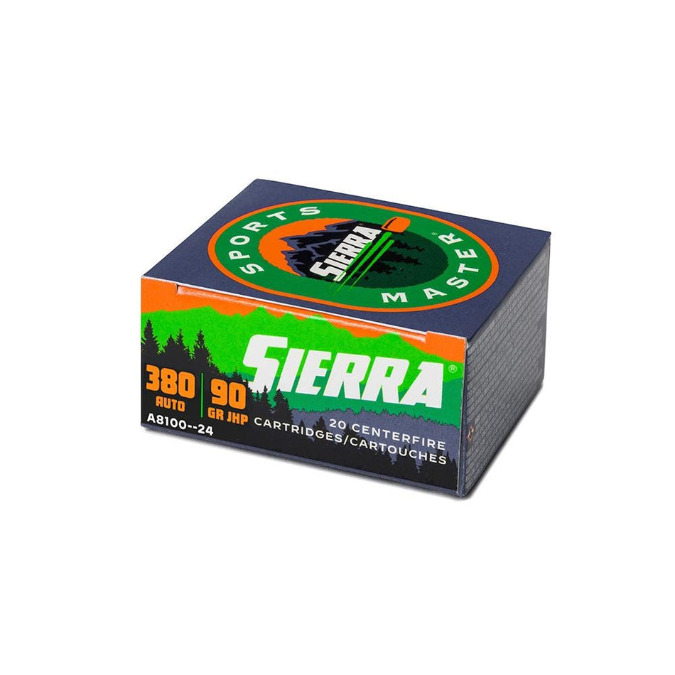 Sierra .380 ACP/Auto Sports Master Jacketed Hollow Point 90 Grain 20/Box