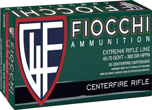 Fiocchi .45-70 Government Field Dynamics Hollow Point Flat Nose 300 Grain 20/Box