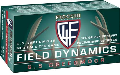 Fiocchi 6.5mm Creedmoor Field Dynamics Pointed Soft Point 129 Grain 20/Box