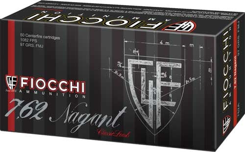 Fiocchi 7.62x38mmR Nagant Heritage Full Metal Jacket 97 Grain 50/Box