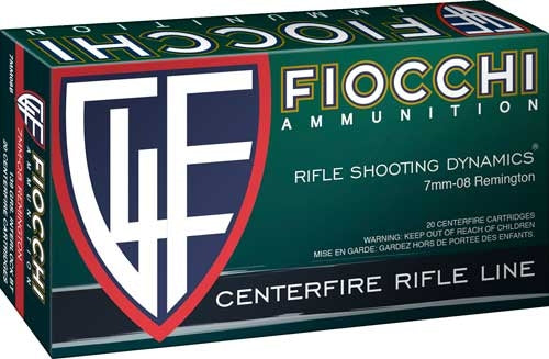 Fiocchi 7mm-08 Remington Field Dynamics Pointed Soft Point 139 Grain 20/Box