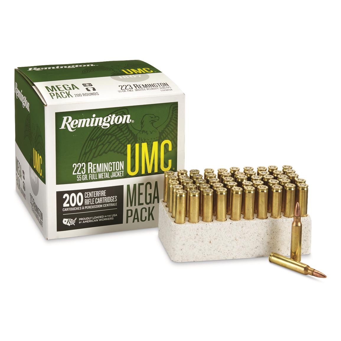 Remington .223 Remington UMC Mega Pack Full Metal Jacket 55 Grain 200/Box