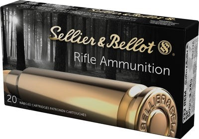 Sellier and Bellot .222 Remington Rifle Soft Point 50 Grain 20/Box [Item 3915]