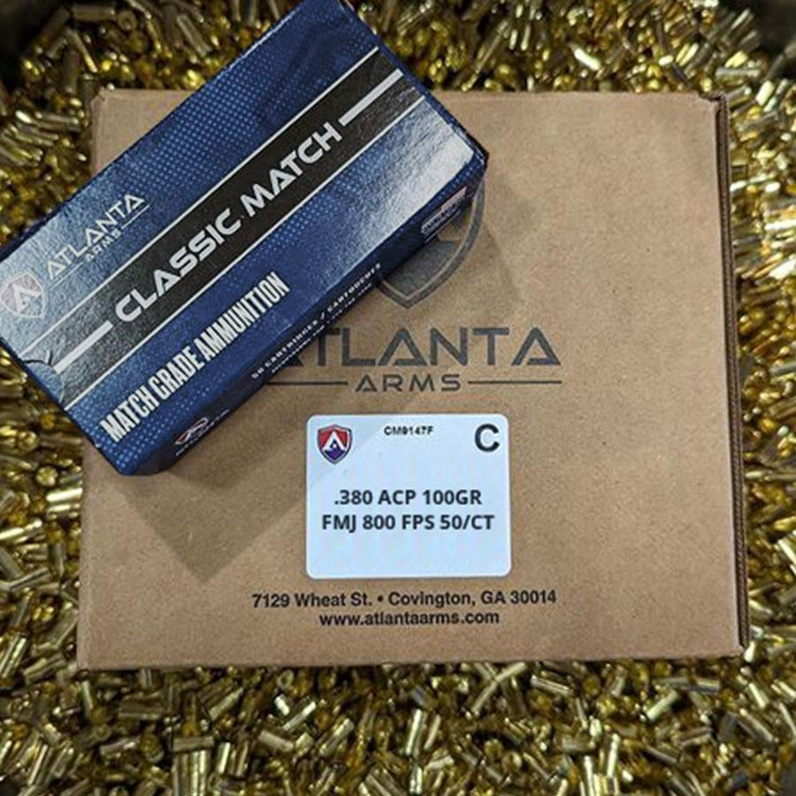 Atlanta Arms .380 ACP/Auto Classic Match Full Metal Jacket 100 Grain 50/Box