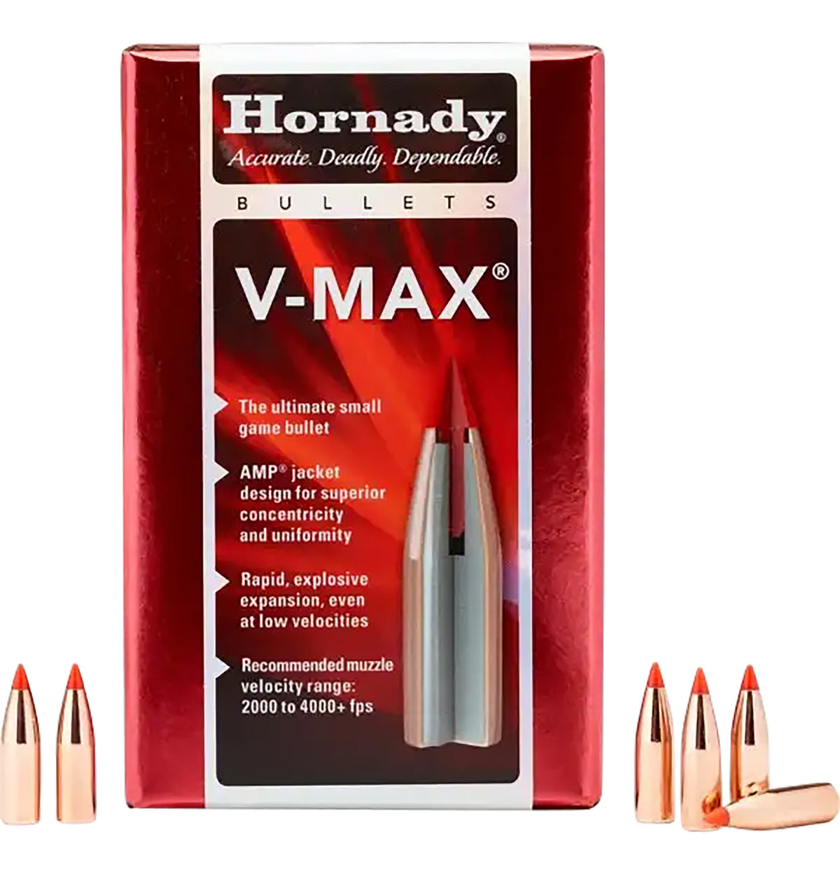 Hornady .243 Winchester V-Max Polymer Tip Boat Tail 87 Grain 100/Box