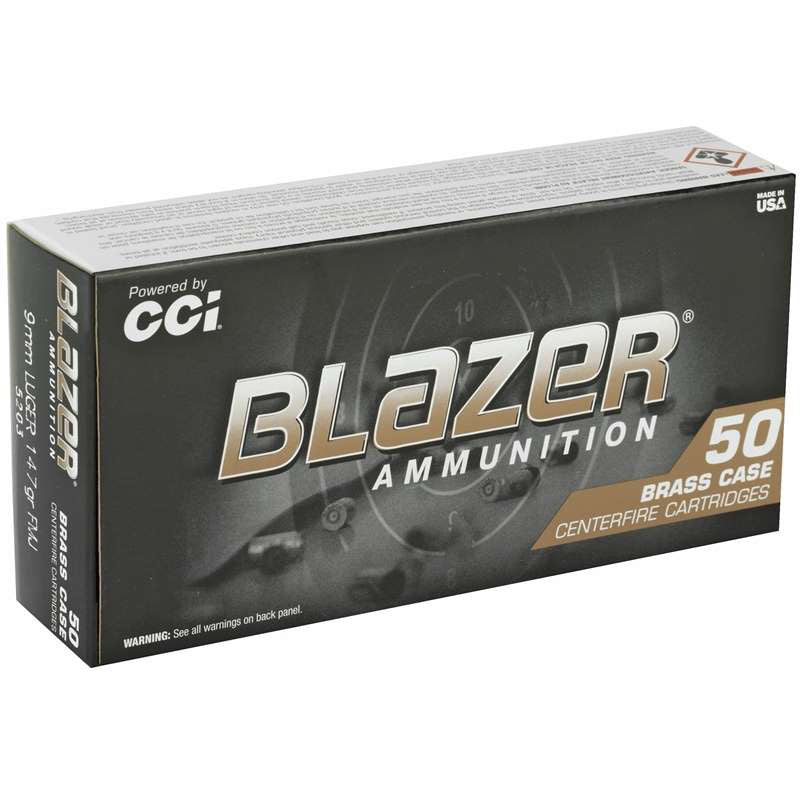 CCI Blazer 9mm 147 gr. FMJ 50 Per Box – 1000/Case