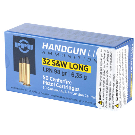 Prvi Partizan .32 S&W Long Handgun Lead Round Nose 98 Grain 50/Box