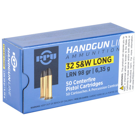 Prvi Partizan .32 S&W Long Handgun Lead Round Nose 98 Grain 50/Box