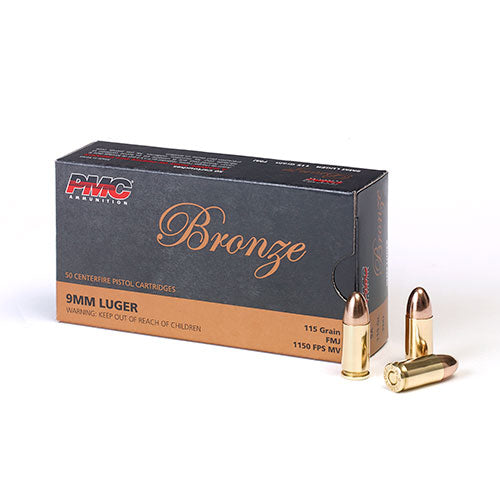 PMC Bronze 9mm Luger 115gr FMJ 9A - 50 per Box / 1000 per Case