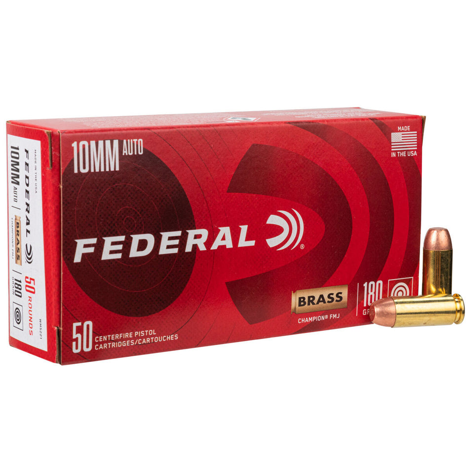 Federal 10mm Auto Champion Training Full Metal Jacket 180 Grain 50/Box