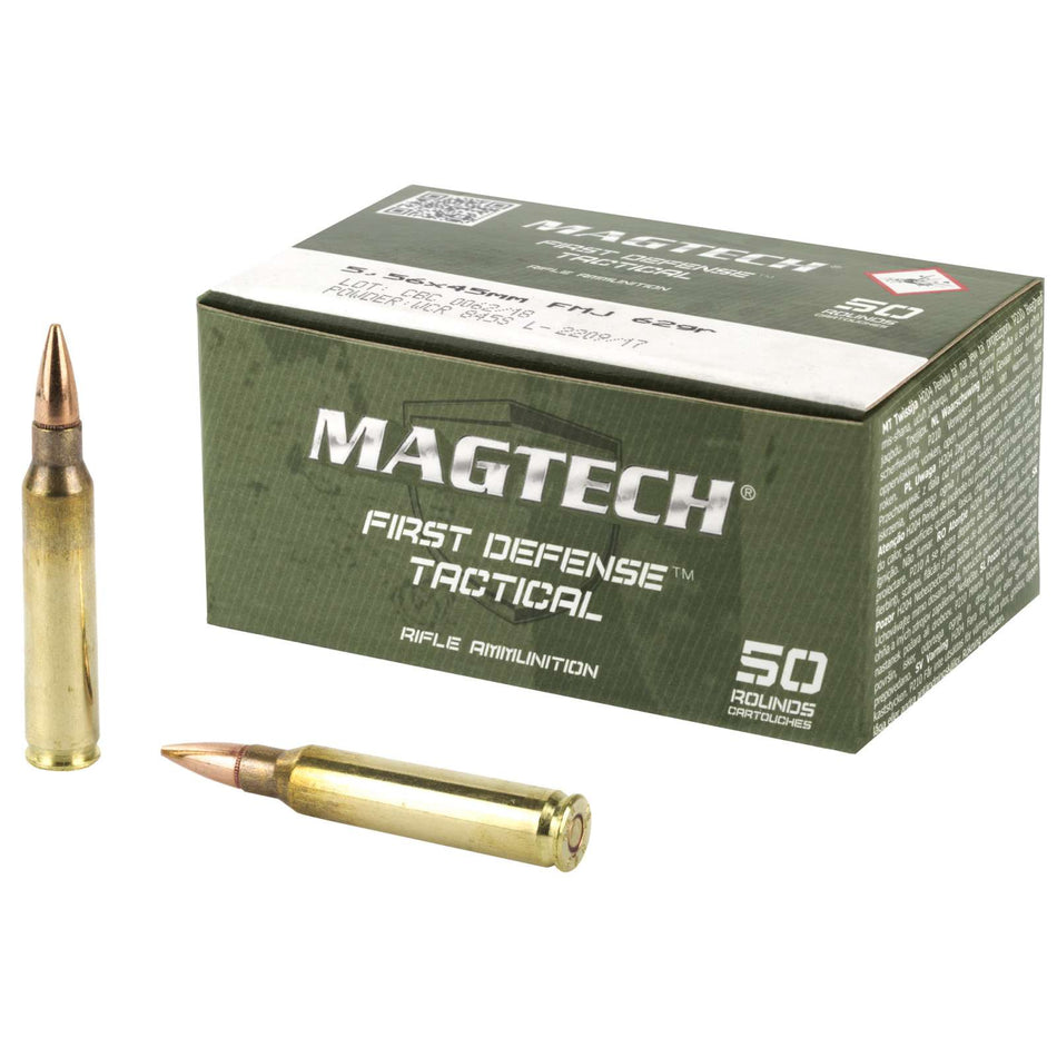 Magtech First Defense Tactical 556NATO 62 Grain Full Metal Jacket 50 Round Box 556B