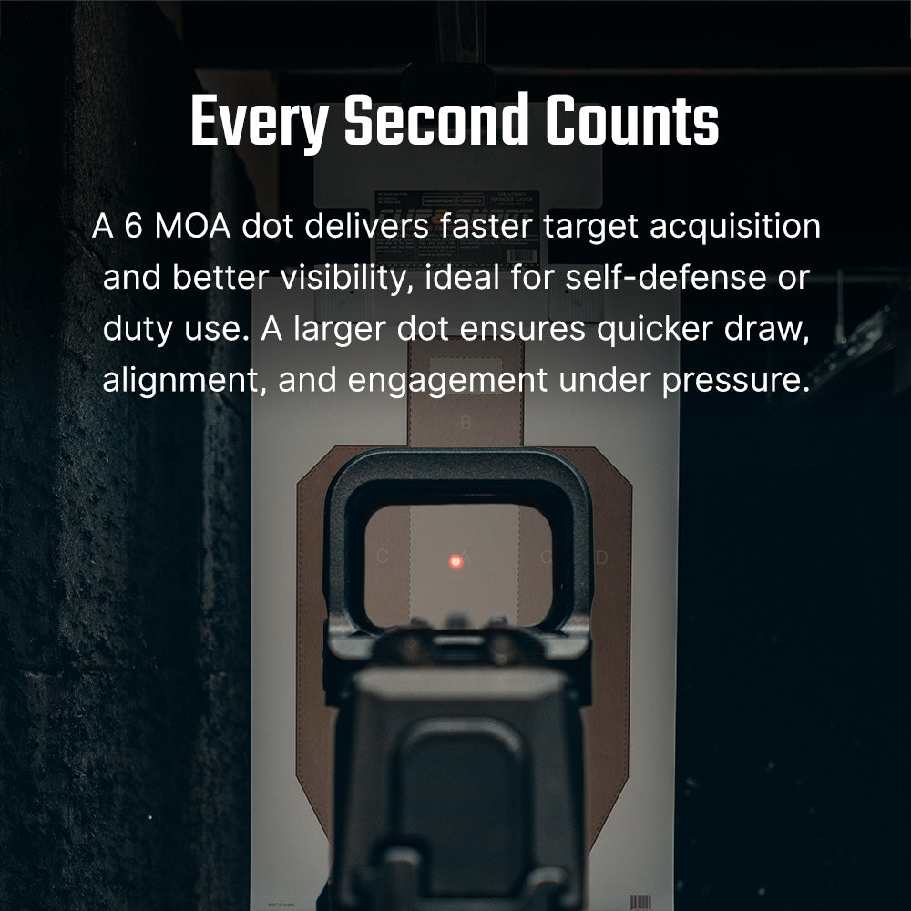 Osight K 6 MOA Red Dot Sight with RMSc Footprint and Side-Loading Battery