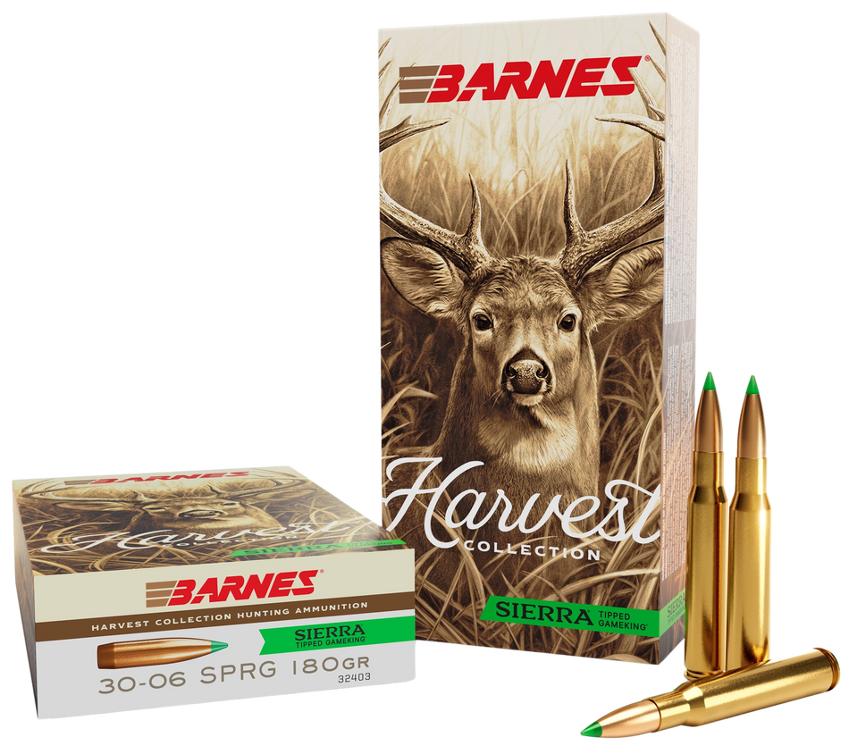 Barnes Bullets 32403 Harvest 30-06 Springfield 180gr Sierra Tipped GameKing 20 Per Box/10 Case