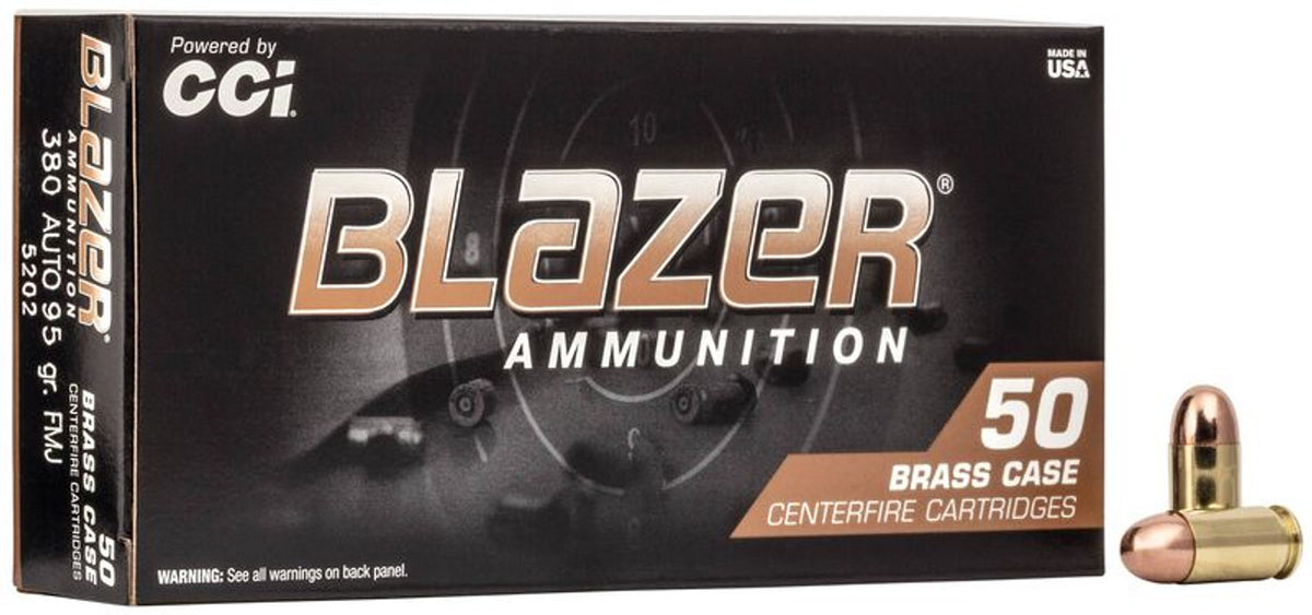 Blazer .380 ACP/Auto Brass Full Metal Jacket 95 Grain 50/Box